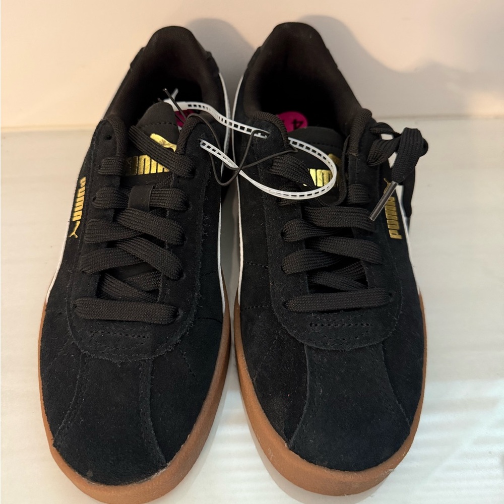 Puma Kids Black and Gold Sneakers